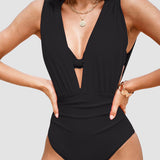 Maiô de luxo modelador com decote em V profundo