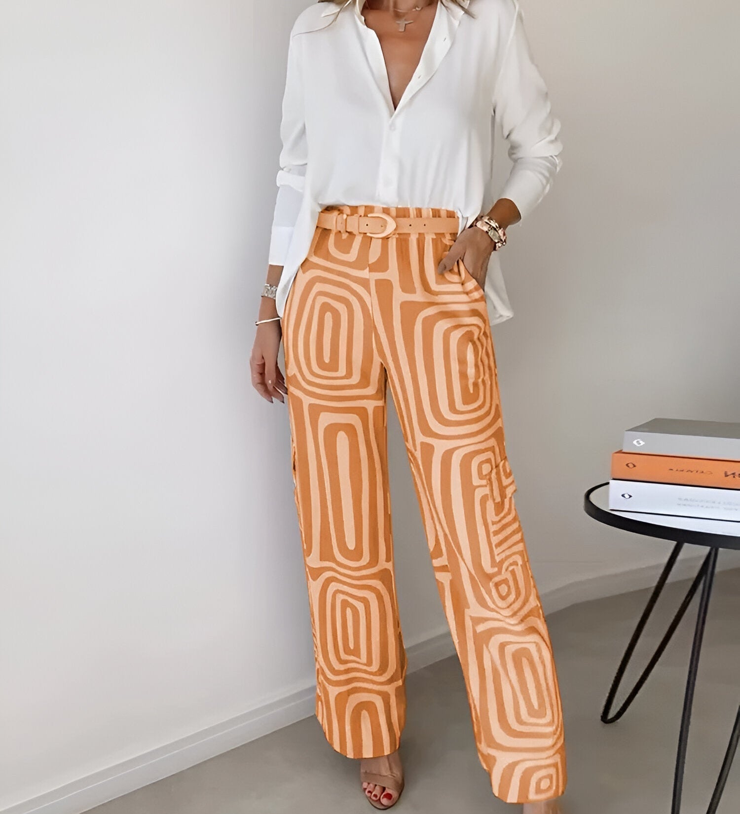 Isaline™ | Conjunto Elegante de Duas Peças com Blusa Oferecida