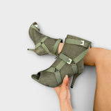 Luísa -Sapatos elegantes de biqueira aberta com salto