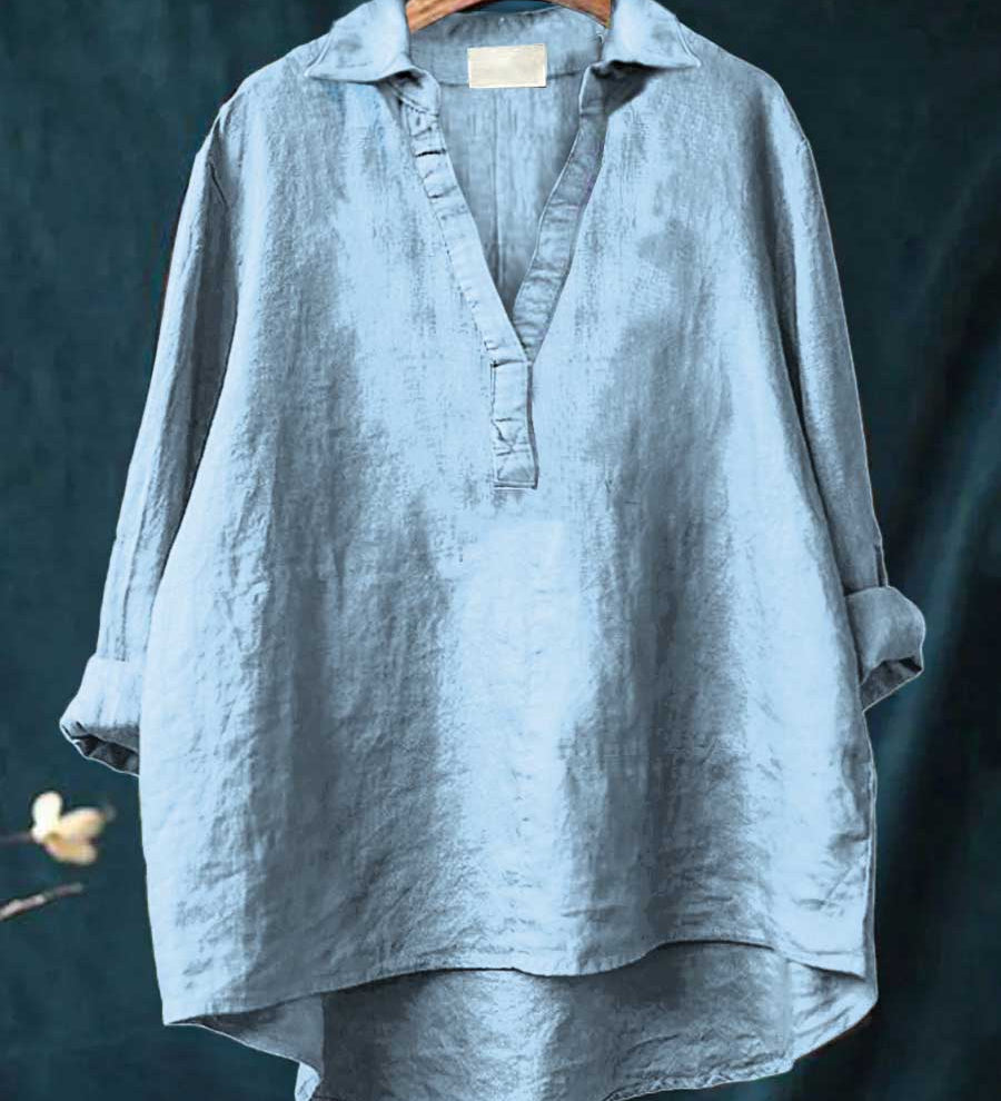 Andrea | Blusa de Linho Elegante para o Verão