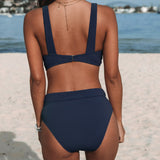 Hilde – Conjunto praia liso de cintura alta
