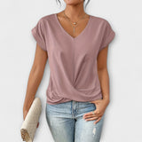 Heloise - Top com decote em V e detalhe de contas