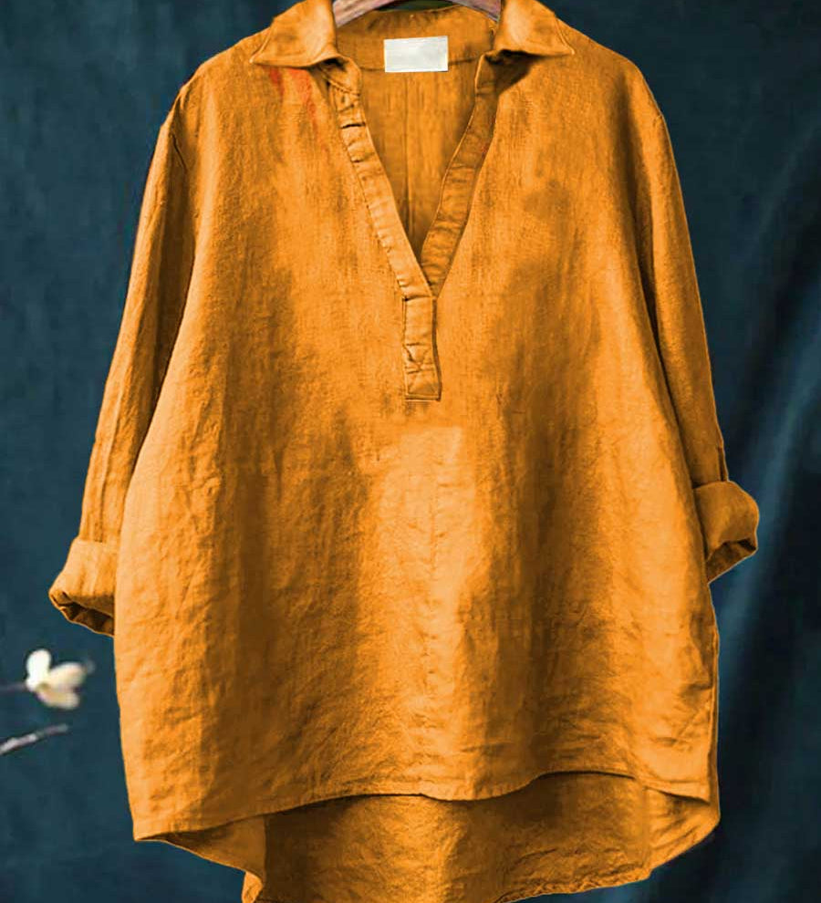 Andrea | Blusa de Linho Elegante para o Verão