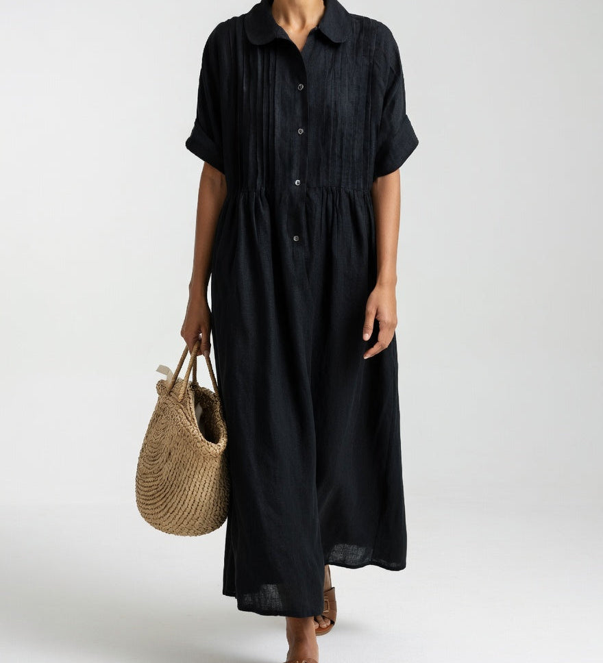 Lisandra — Vestido camisa fluido de verão