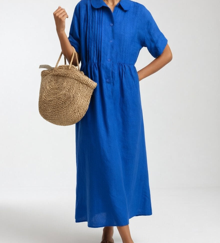 Lisandra — Vestido camisa fluido de verão