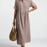 Lisandra — Vestido camisa fluido de verão