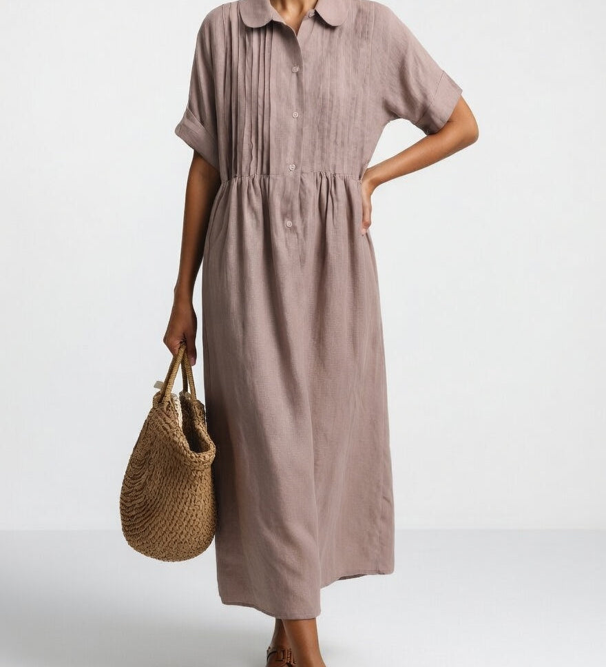 Lisandra — Vestido camisa fluido de verão