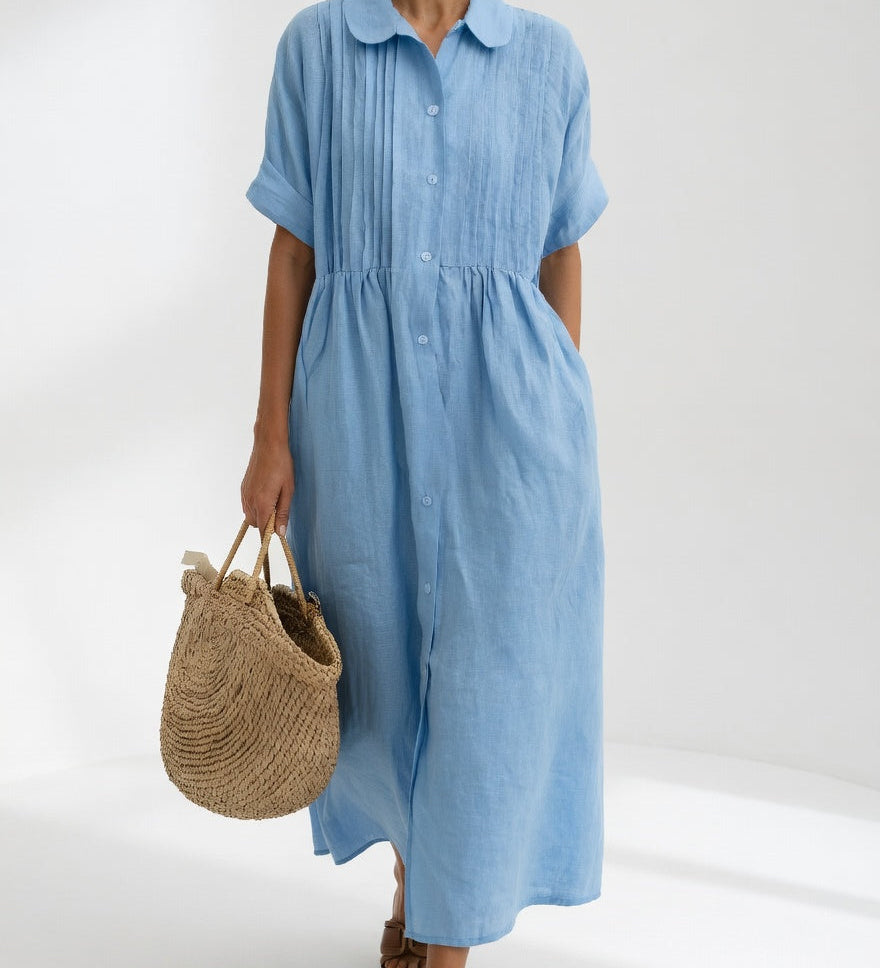 Lisandra — Vestido camisa fluido de verão