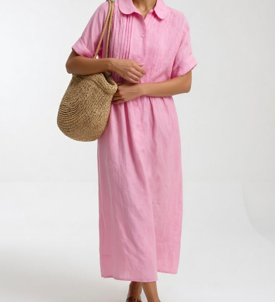 Lisandra — Vestido camisa fluido de verão