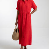 Lisandra — Vestido camisa fluido de verão