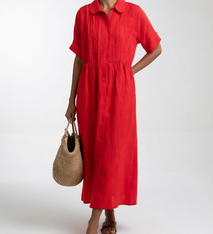 Lisandra — Vestido camisa fluido de verão