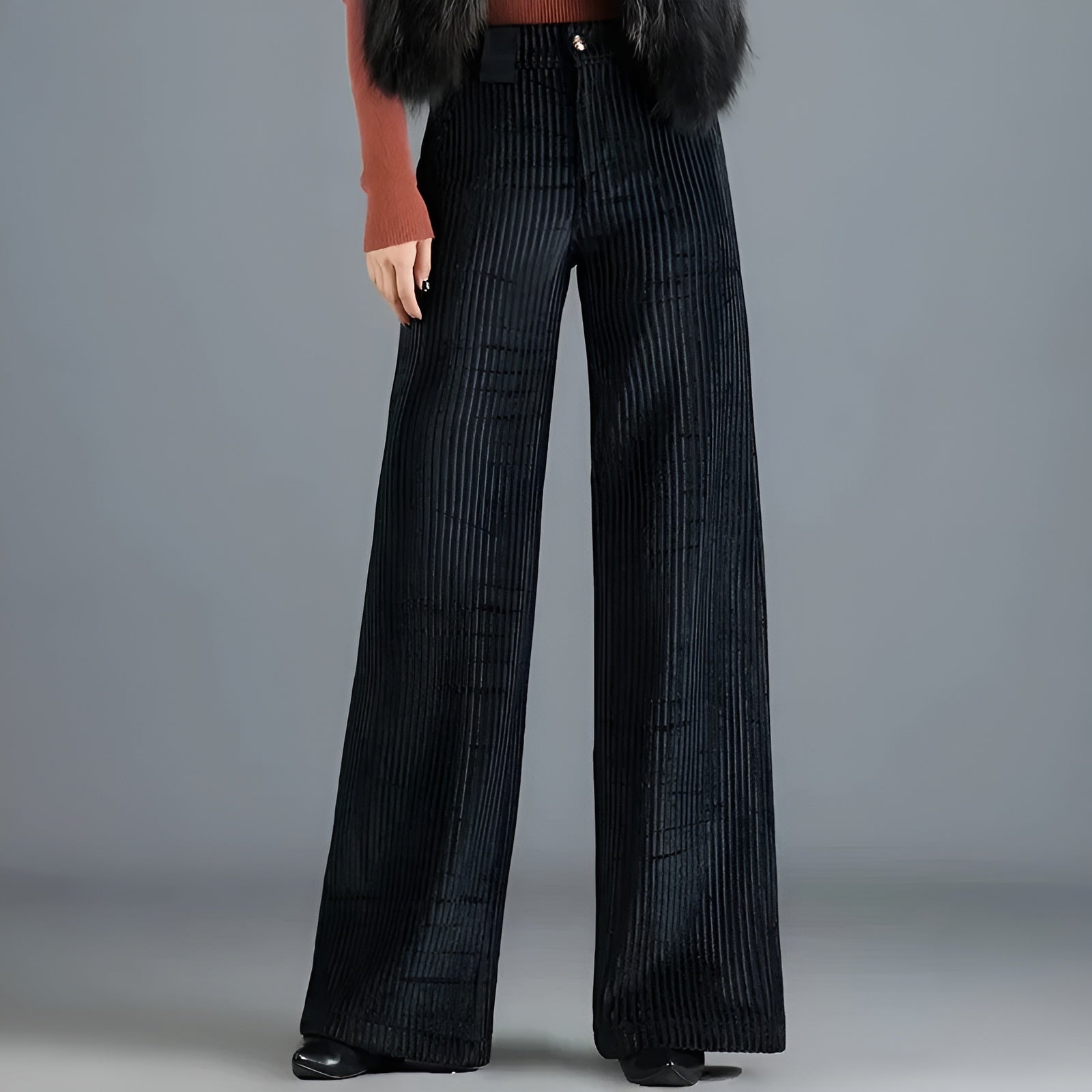 Mathilde™ | Calças Vintage em Veludo Cotelé