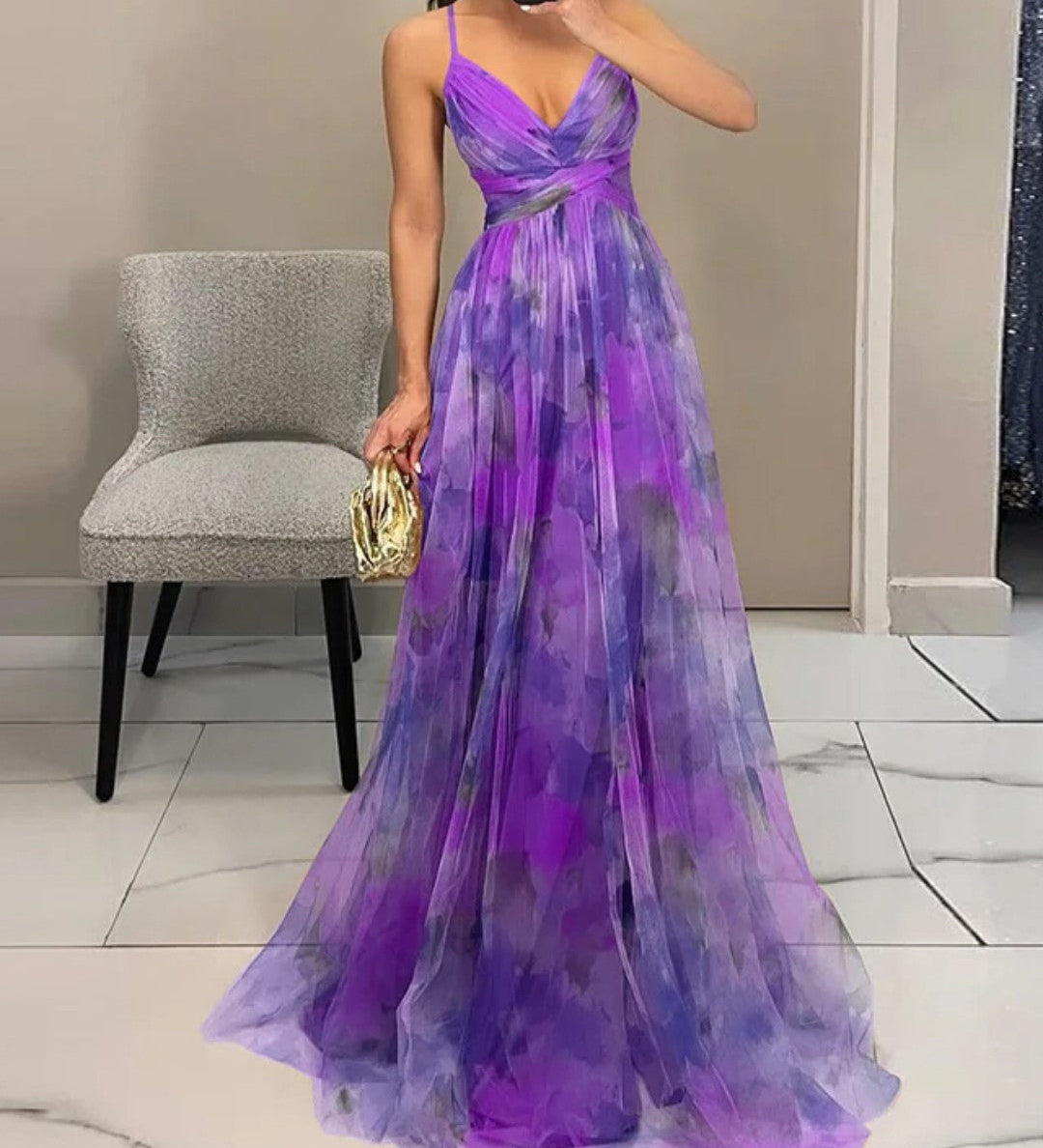 Giselle | Vestido maxi encantado com padrão floral