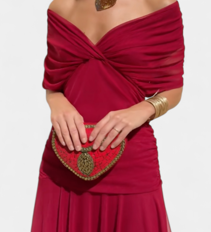 Alondra | Vestido Floral Longo com Decote em V