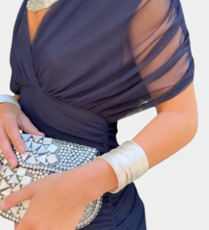 Alondra | Vestido Floral Longo com Decote em V