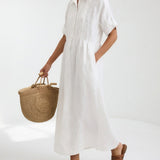Lisandra — Vestido camisa fluido de verão