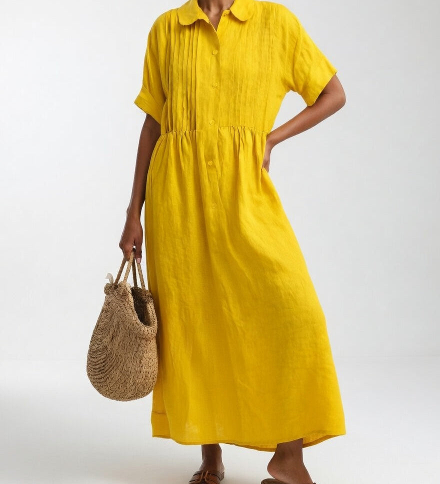 Lisandra — Vestido camisa fluido de verão