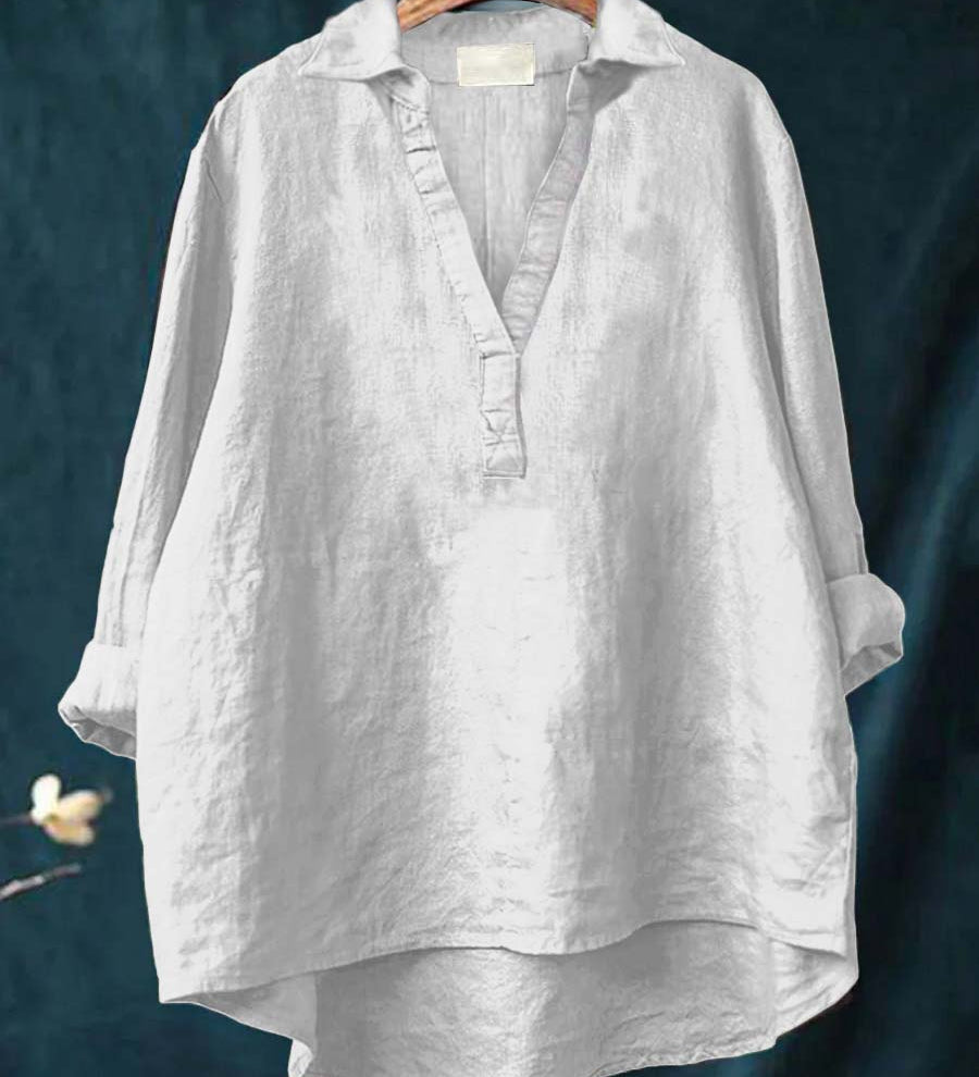 Andrea | Blusa de Linho Elegante para o Verão