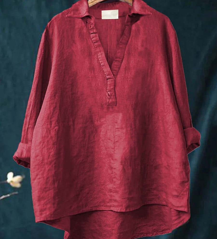 Andrea | Blusa de Linho Elegante para o Verão