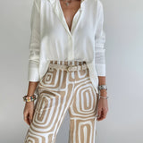 Isaline™ | Conjunto Elegante de Duas Peças com Blusa Oferecida