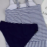 Conjunto de banho listrado