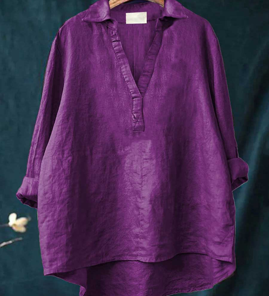 Andrea | Blusa de Linho Elegante para o Verão