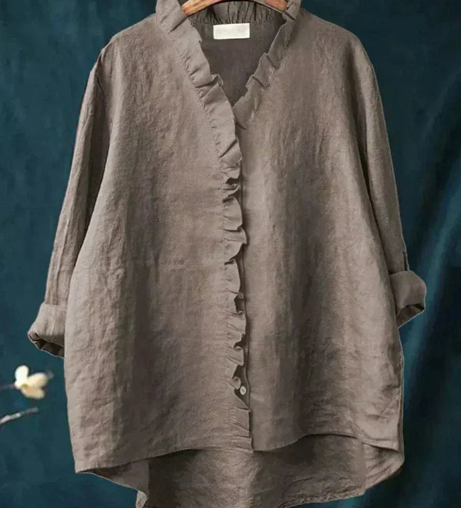 Eline | Blusa de Linho Elegante para o Verão