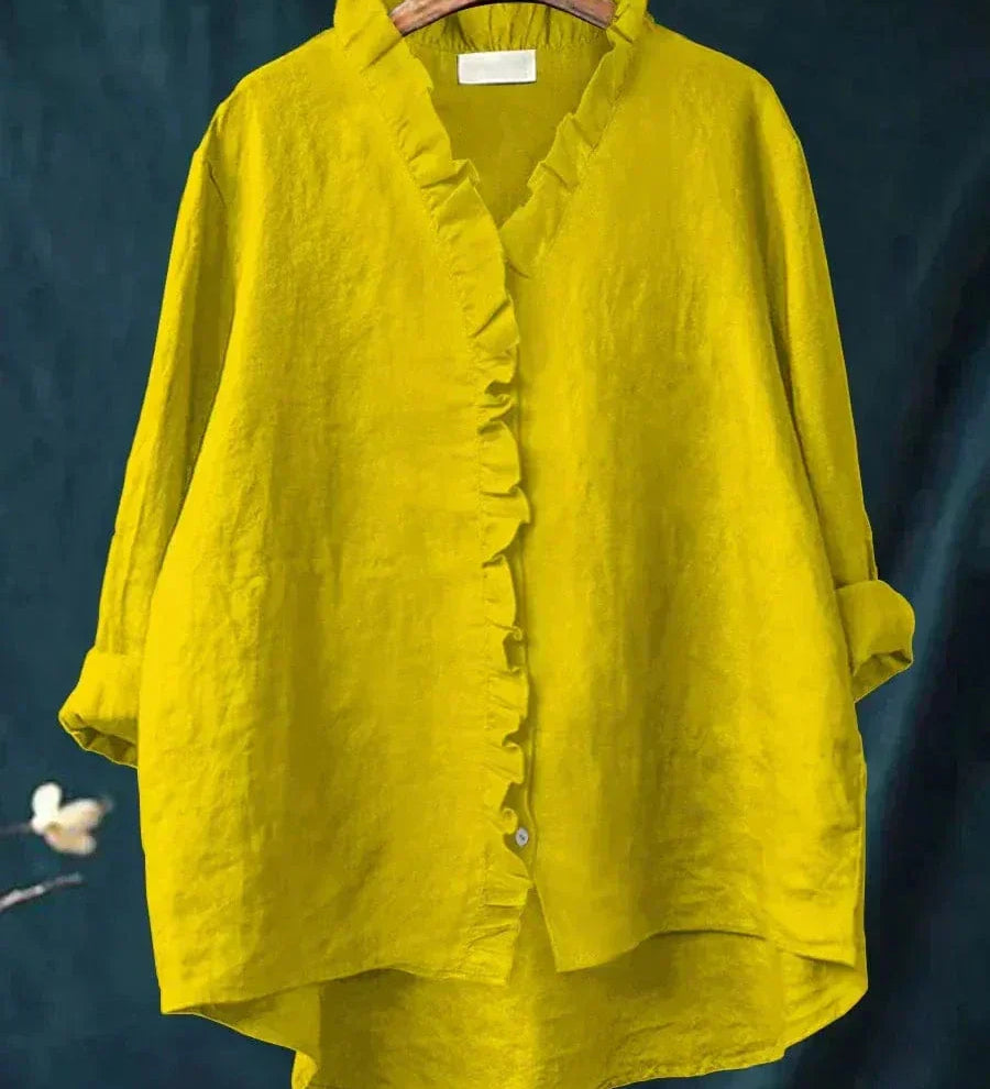 Eline | Blusa de Linho Elegante para o Verão
