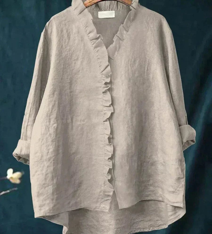 Eline | Blusa de Linho Elegante para o Verão